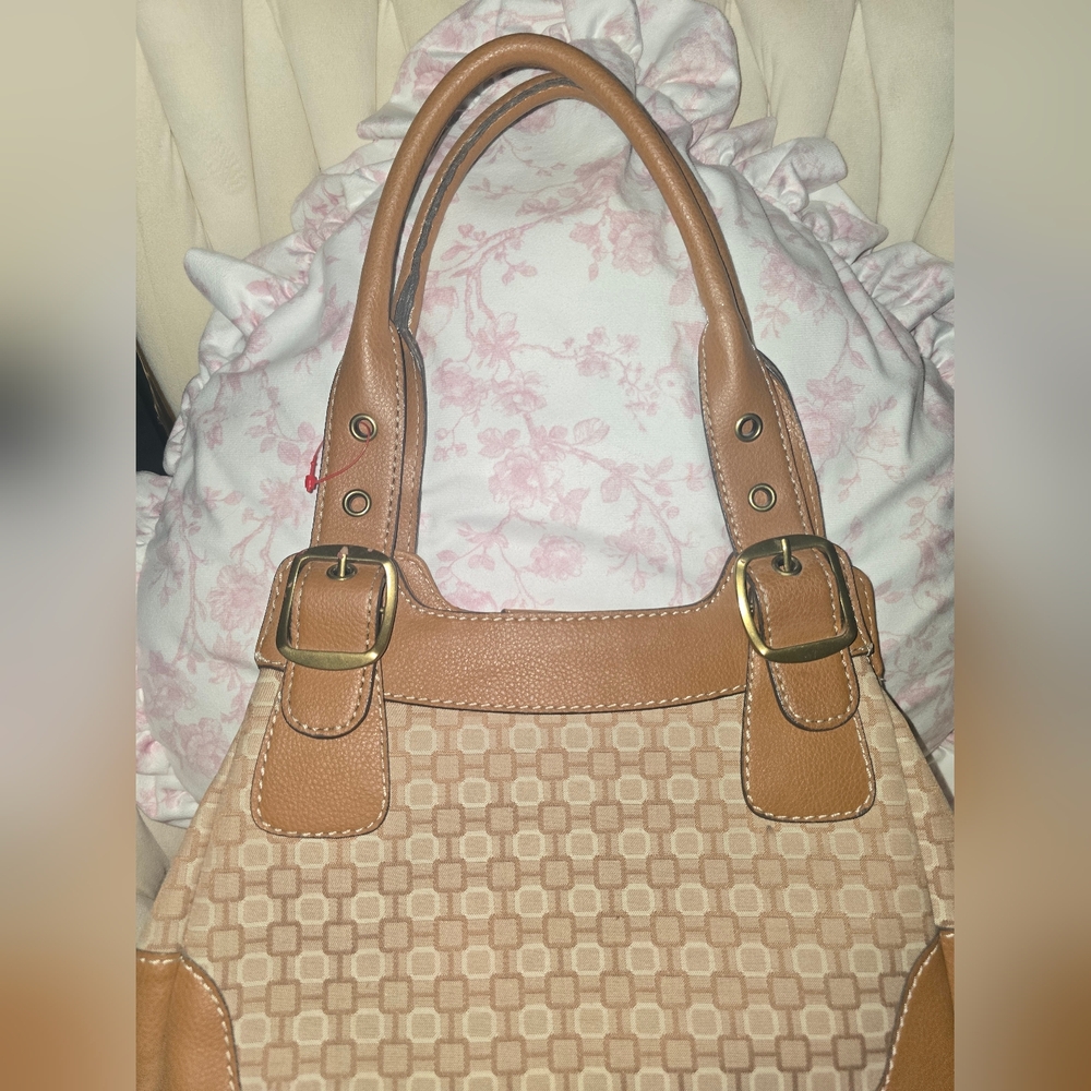 Nine West Beige/Tan Patterned Shoulder Bag - Picture 3 of 11